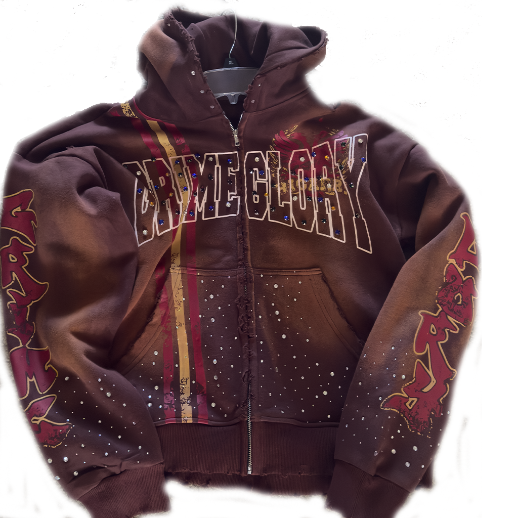 "Brown Flame" Zip-Up