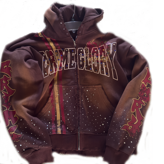 "Brown Flame" Zip-Up